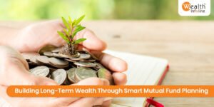 Growing plant on coins representing long term financial goals.